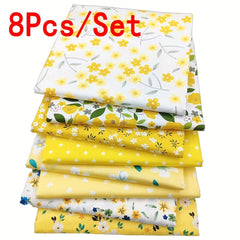 8pcs Cotton Twill Fabric Set for Bed Sheet Duvet Cover Decor