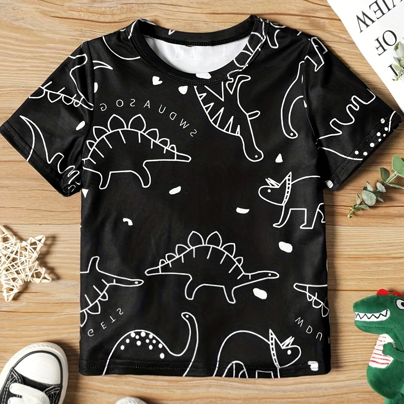 Baby Boys Dinosaur Graphic Print T shirt for Summer