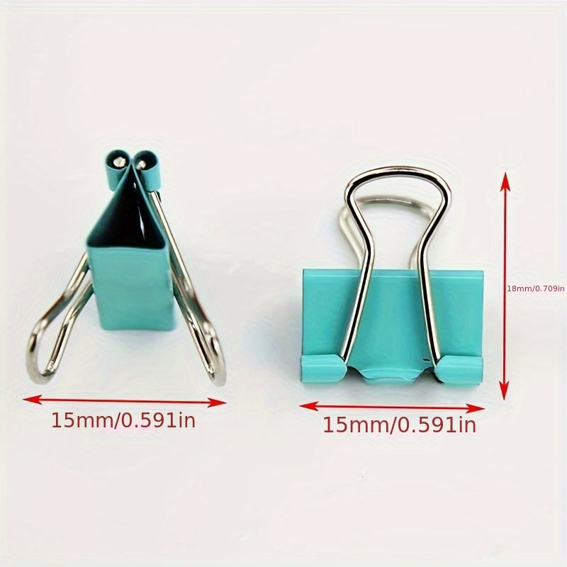 10pcs Colorful Metal Paper Clips 25mm19mm 15mm Loose leaf Clip Stationery