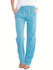 Drawstring Waist Pants Casual Women's Clothing