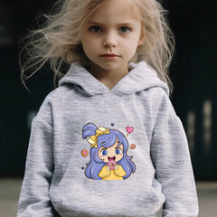 Cartoon Girl Print 2pcs Girls Outfits For Sports Spring Fall Outdoor Gift