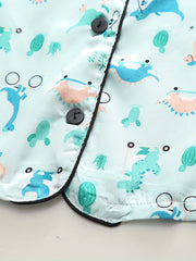 Boys Dino Pajama Set Short Sleeves & Bottoms Comfortable Homewear