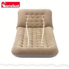 Inflatable Flocking Sofa Bed Mattress - Home/Outdoor Relaxing Airbed