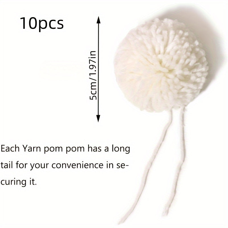 10pcs Yarn Pom Pom Hat Party Craft Decoration Accessories