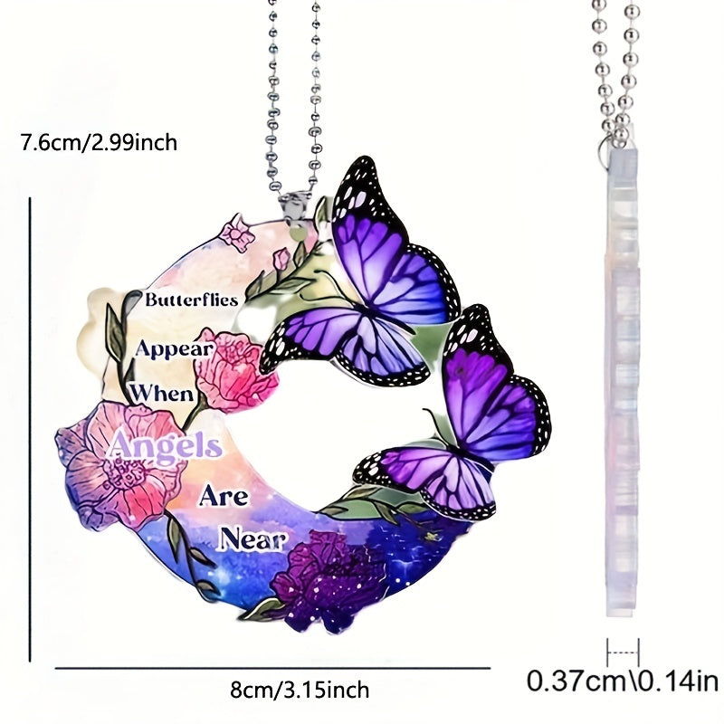 Alphabet Moon Butterfly Car Interior Pendant Home Wall Hanging
