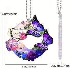 Alphabet Moon Butterfly Car Interior Pendant Home Wall Hanging