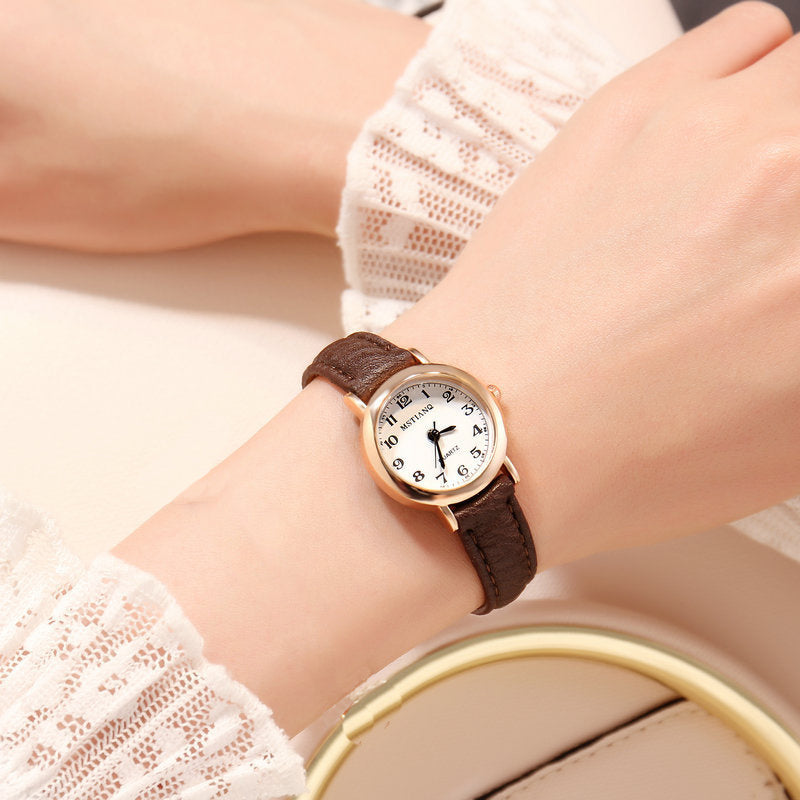 Girls Quartz Watches with Leather Strap