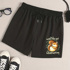 Women's Plus Squirrel Print Sporty Pajama Shorts