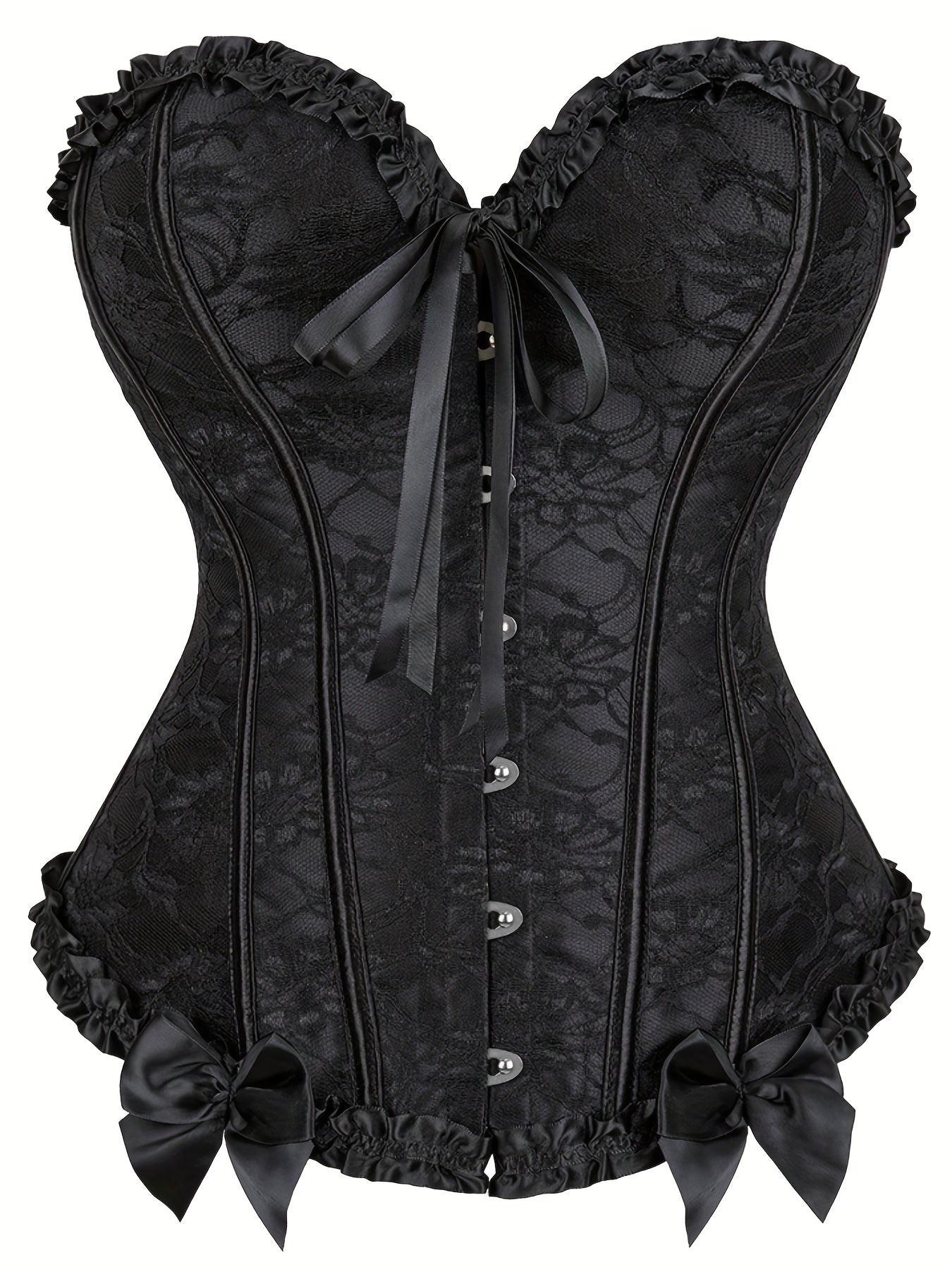 Strapless Corset Bustier Tummy Control Lace Up Body Shaper