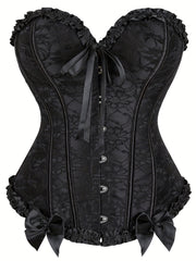 Strapless Corset Bustier Tummy Control Lace Up Body Shaper