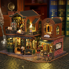 MAOMIYU 3D Wooden Bookshelf with 6 Compartments - Reddish Brown