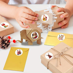 500pcs Christmas Stickers Roll Vinyl Stickers For Scrapbook Journal