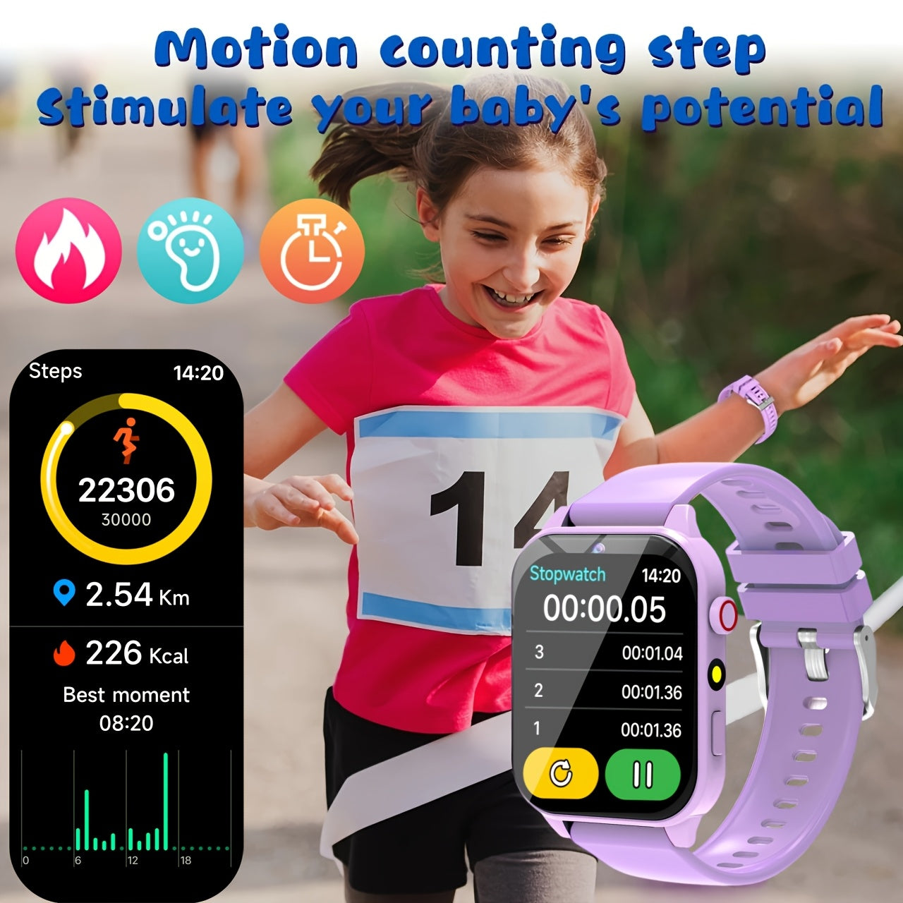 Givurao Kids Smartwatch for Boys & Girls with 8 Games & Camera