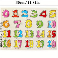 Numbers 0-20 Puzzle with Animals for Toddlers
