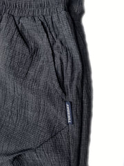 Men's Breathable Solid Shorts with Side Pockets - Drawstring Elastic Waist