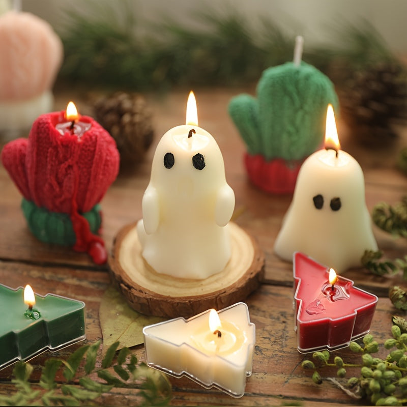 Halloween Ghost Candle Smokeless Fragrance Candle Christmas Decor