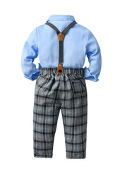 Boys Gentleman Outfit Shirt & Pants Set Kids Clothes