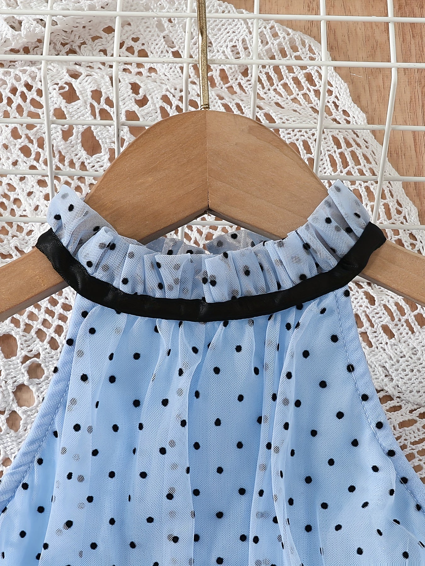 Grace Girls Polka Dots Halter Dress For Party