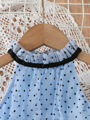 Grace Girls Polka Dots Halter Dress For Party