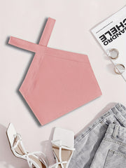 Solid Halter Crop Top for Summer & Spring
