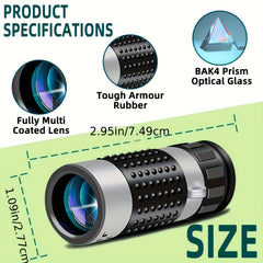 7X18 Mini Monocular Waterproof Coated Lenses for Birdwatching Hiking