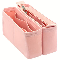 2pcs Felt Insert Organizer Storage Bag Zipper Liner Lightweight Portable Bag