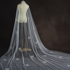 3D Floral Bridal Veil Headpiece Hand Wash Wedding Accessory