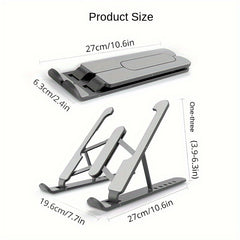 8-Level Adjustable Laptop Stand Portable Height Adjustable Ventilated