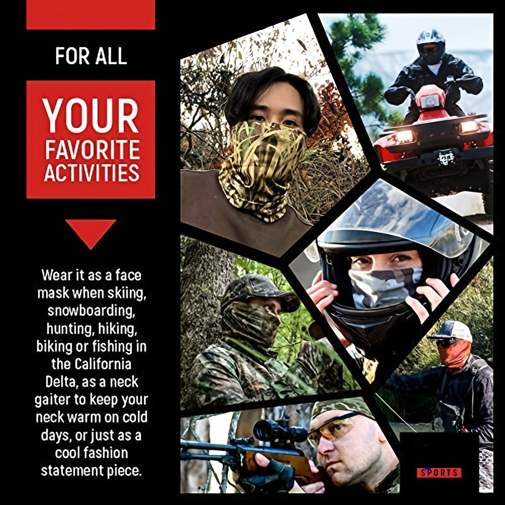 Red Pink Camo Face Gaiter Mask Neck Gaiter Sun Protection Dust Mask