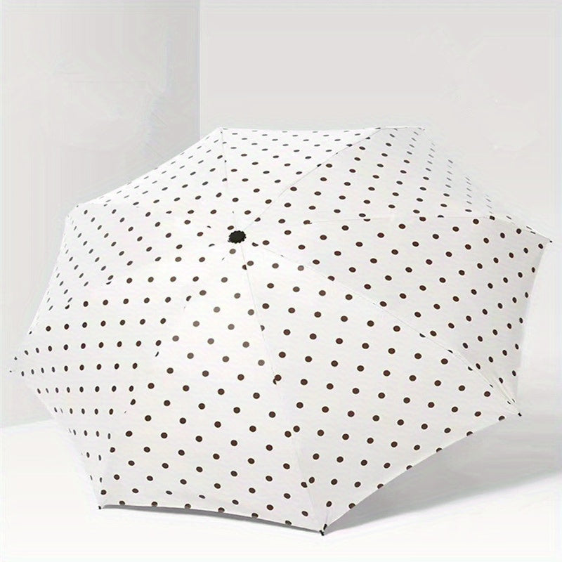 Polka Dot Umbrella Woman Folding Small Fresh Automatic Sun Umbrella