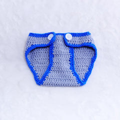 Newborn Dino Knit Hat & Shorts Set for Baby Photos