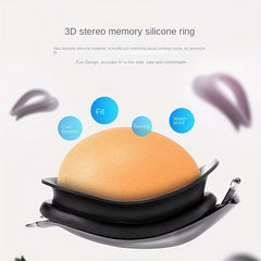 6-Piece Silicone Swimming Goggles Set with Storage Case - Black