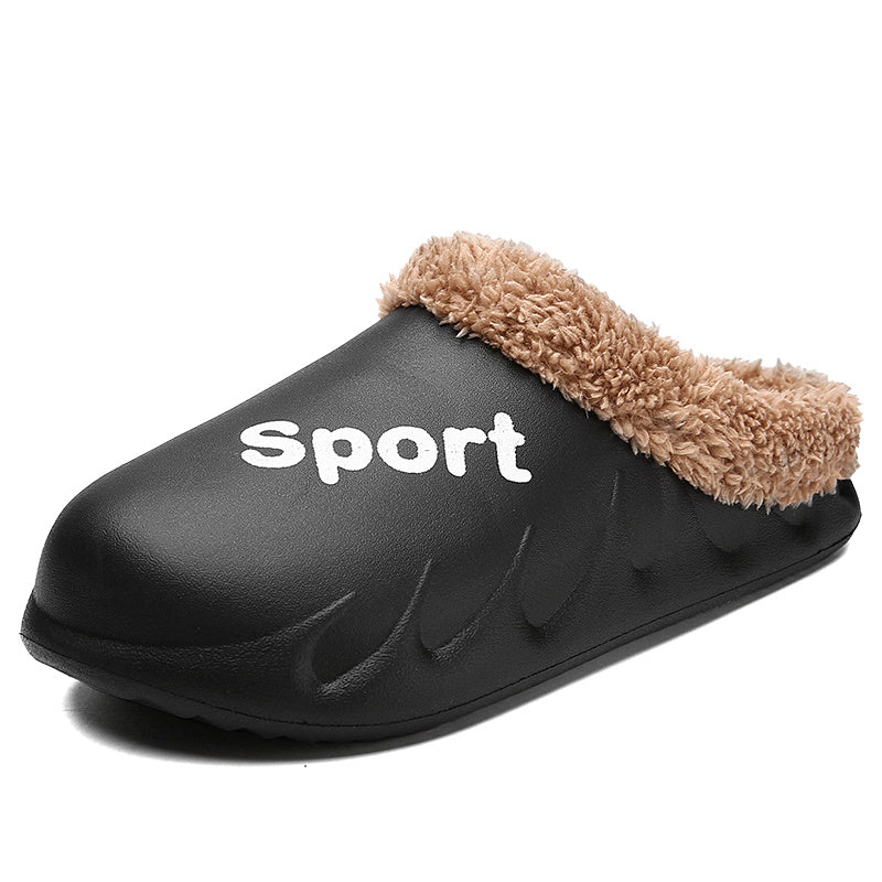 Flame Plush Slide Slippers For Men Women