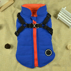 Cozy Padded Dog Vest w/ Harness for Outdoor Adventures