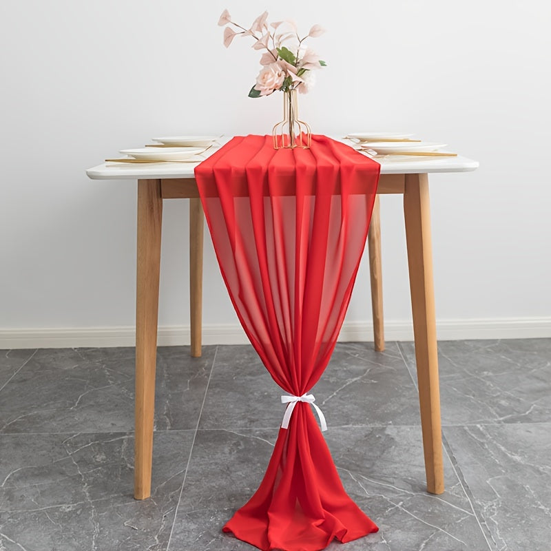 Balinese Pleated Table Runner Solid Table Cover