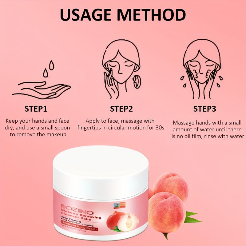 Peach Makeup Remover Cream with Natural Extract