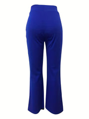 Tie Front High Waist Wide Leg Pants