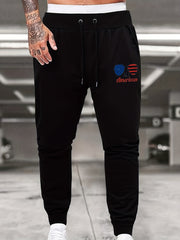 Men's Sports Trousers Glasses Print Casual Joggers Pants