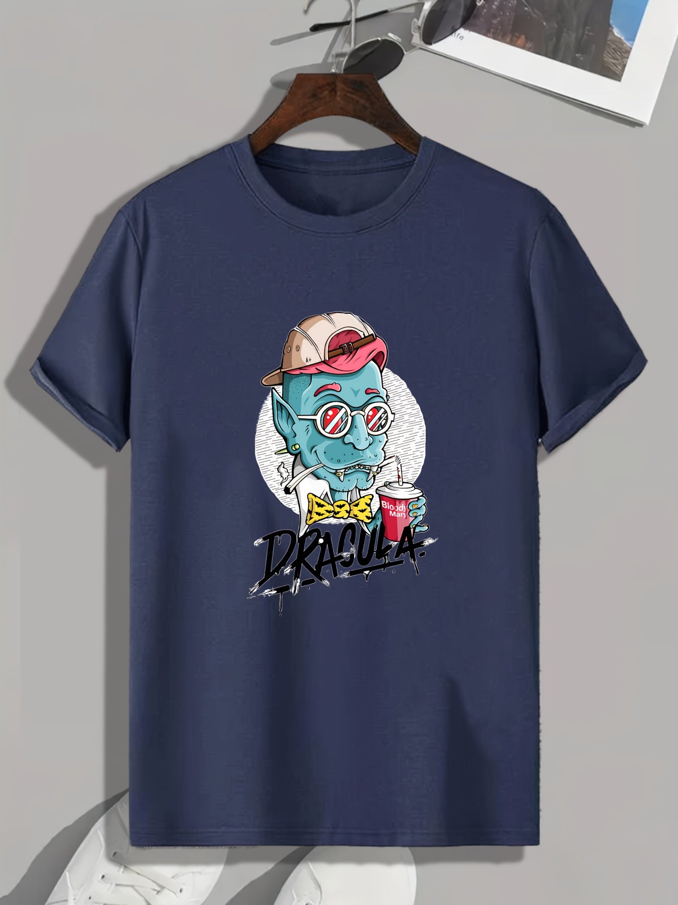 Monster Print Men's Graphic T-Shirt for Summer
