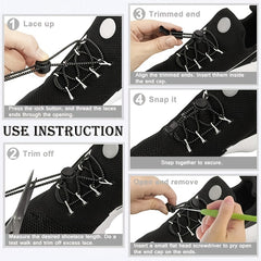 No Tie Shoe Laces Elastic Stretching Lock Lazy Laces Quick Rubber Shoelace