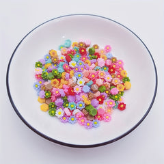 100pcs Mini Resin Flowers Cabochons Jewelry Nail Decorations DIY Arts Crafts