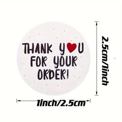500pcs Thank You Order Sticker DIY Small Business Shop Packing Bag