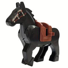 Military Vehicle Building Block Warhorse with Saddle Toy