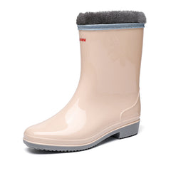 Women's Thermal Rain Boots Fleece Waterproof Booties