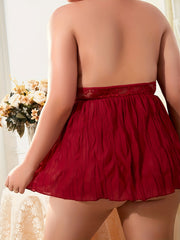 Sexy Lace Backless Babydoll Dress