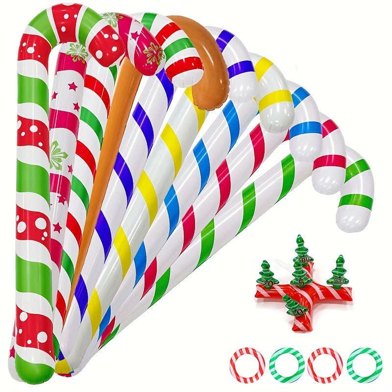 Inflatable Christmas Cane Ring Toy
