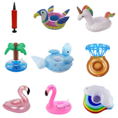 Colorful Pool Cup Holder Set - Floating Drink Tray for Swimming Pool