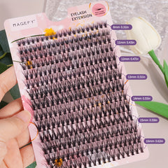 280pcs Mixed Size Thick Fluffy Fishtail Grafting Eyelashes 8-16mm