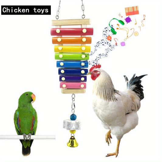 Colorful Wooden Xylophone Toy for Birds