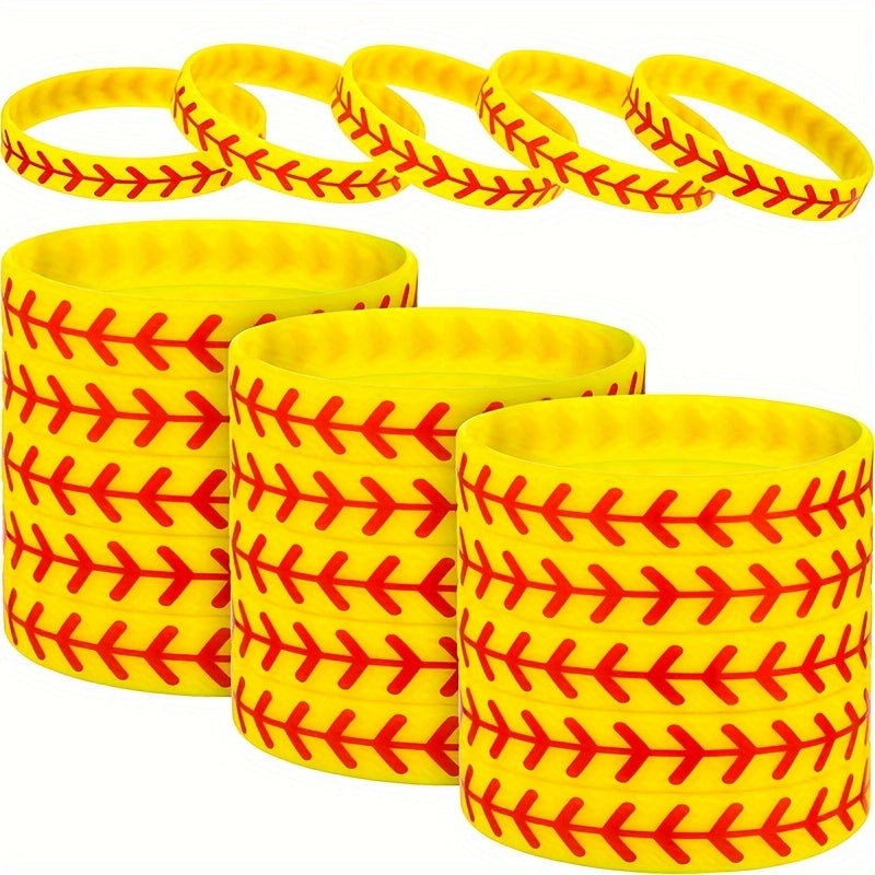 Sporty Softball Silicone Bracelet - Ideal Gift for Fans and Players
